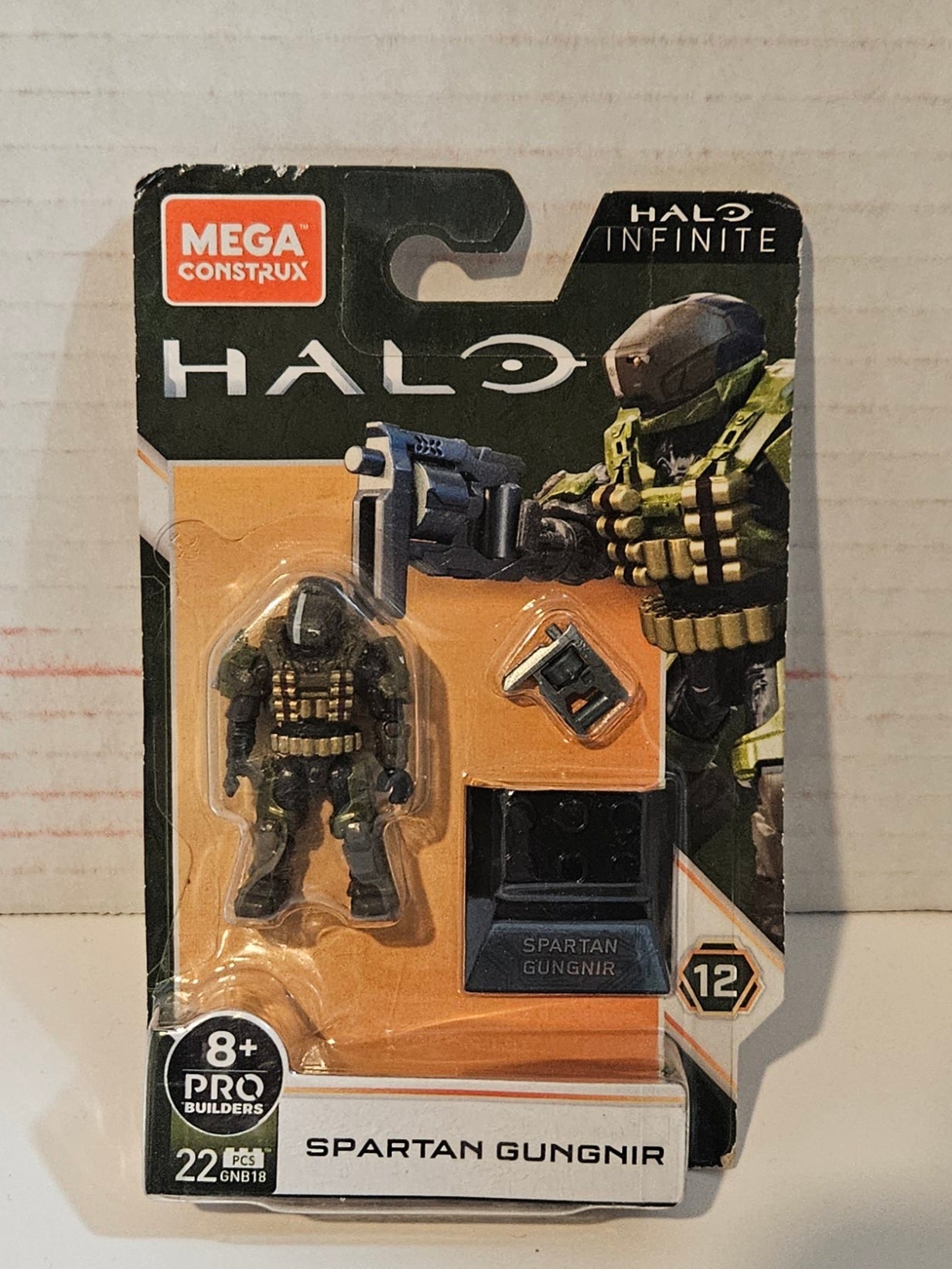 Mega Construx Halo Heroes NIP Spartan Gungnir (Damaged Card) Series 12